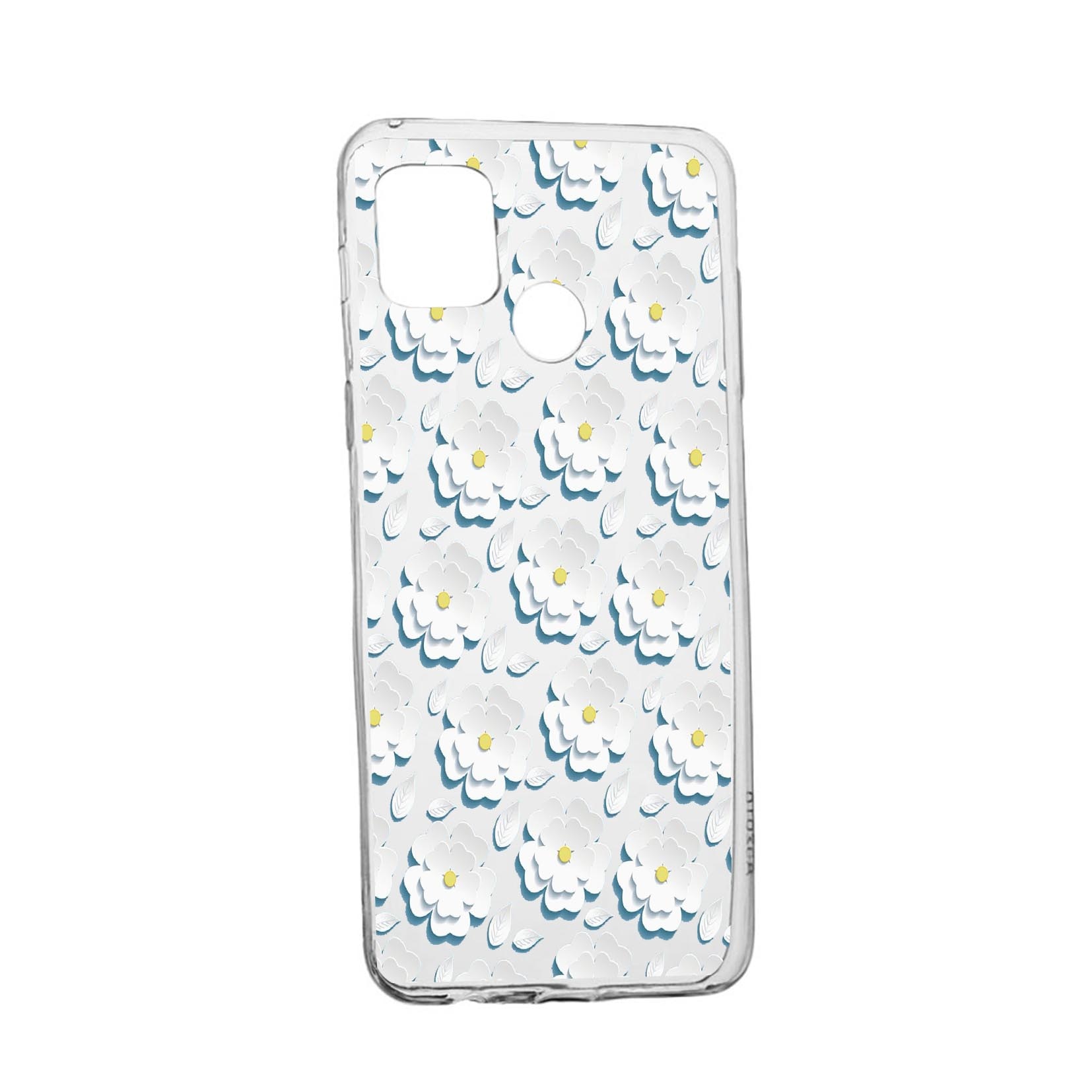 Husa Silicon Daisy - White Flower, Compatibila Cu Realme 7i / Realme C12, rezistenta la uzura, anti-alunecare, 683