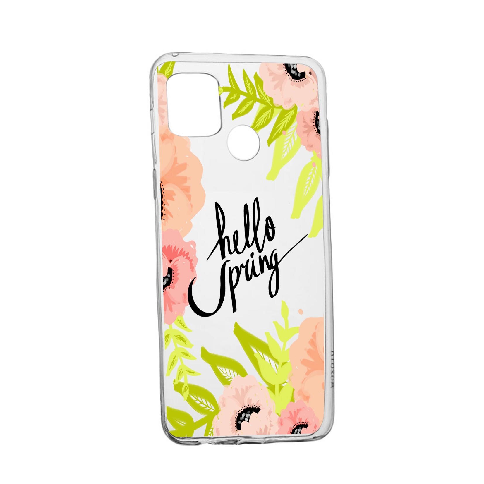 Husa Silicon Hello Spring, Compatibila Cu Realme 7i / Realme C12, rezistenta la uzura, anti-alunecare, 685