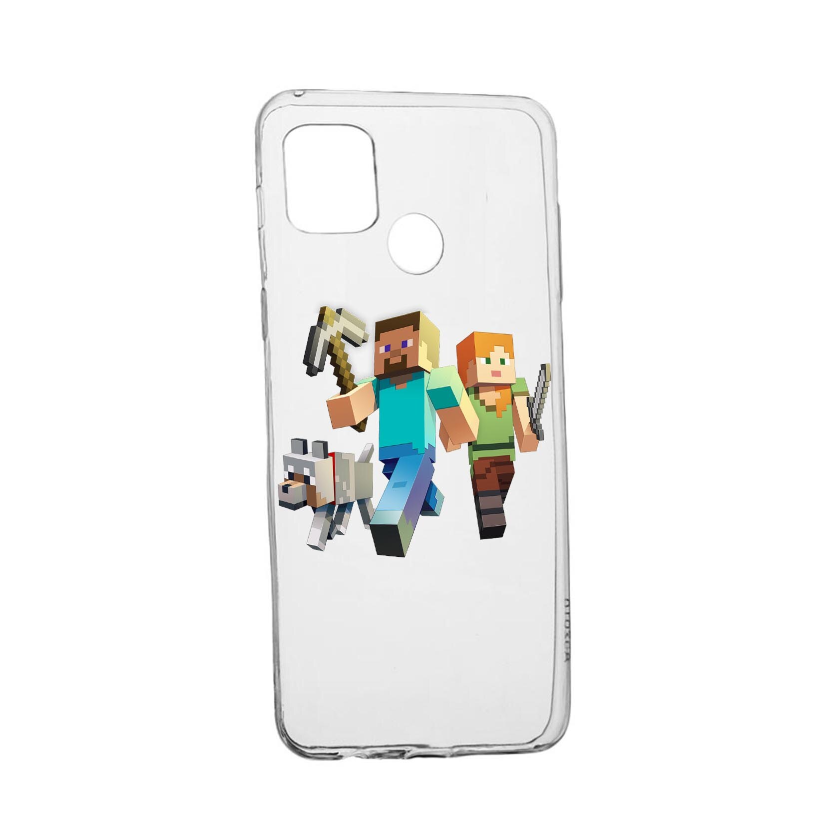 Husa Silicon Minecraft, Compatibila Cu Realme 7i / Realme C12, rezistenta la uzura, anti-alunecare, 730