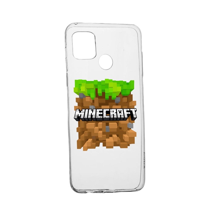 Husa Silicon Minecraft, Compatibila Cu Realme C21, rezistenta la uzura, anti-alunecare, 726