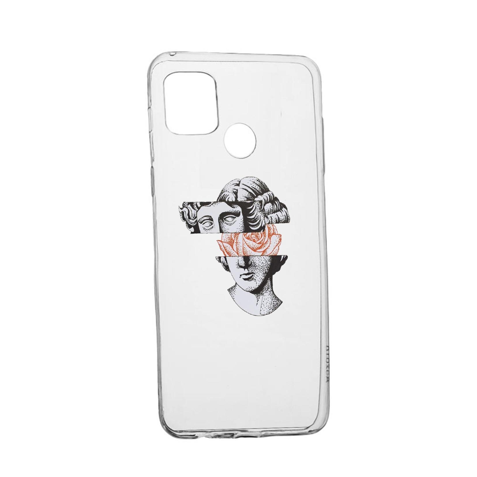 Husa Silicon Compatibila cu Realme 7i / Realme C12, David Statue, rezistenta la uzura, anti-alunecare, 731