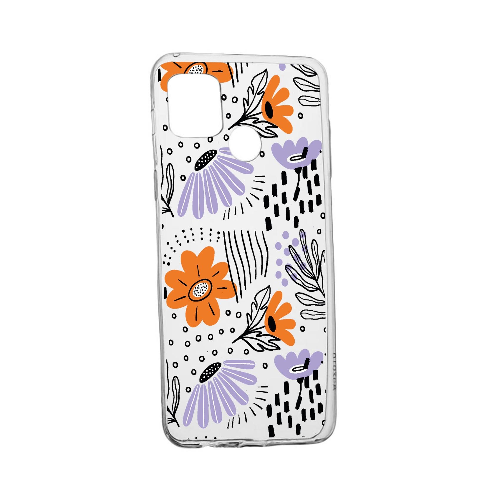 Husa Silicon Compatibila cu Realme 7i / Realme C12, Flowers - Pastel Colors, rezistenta la uzura, anti-alunecare, 757