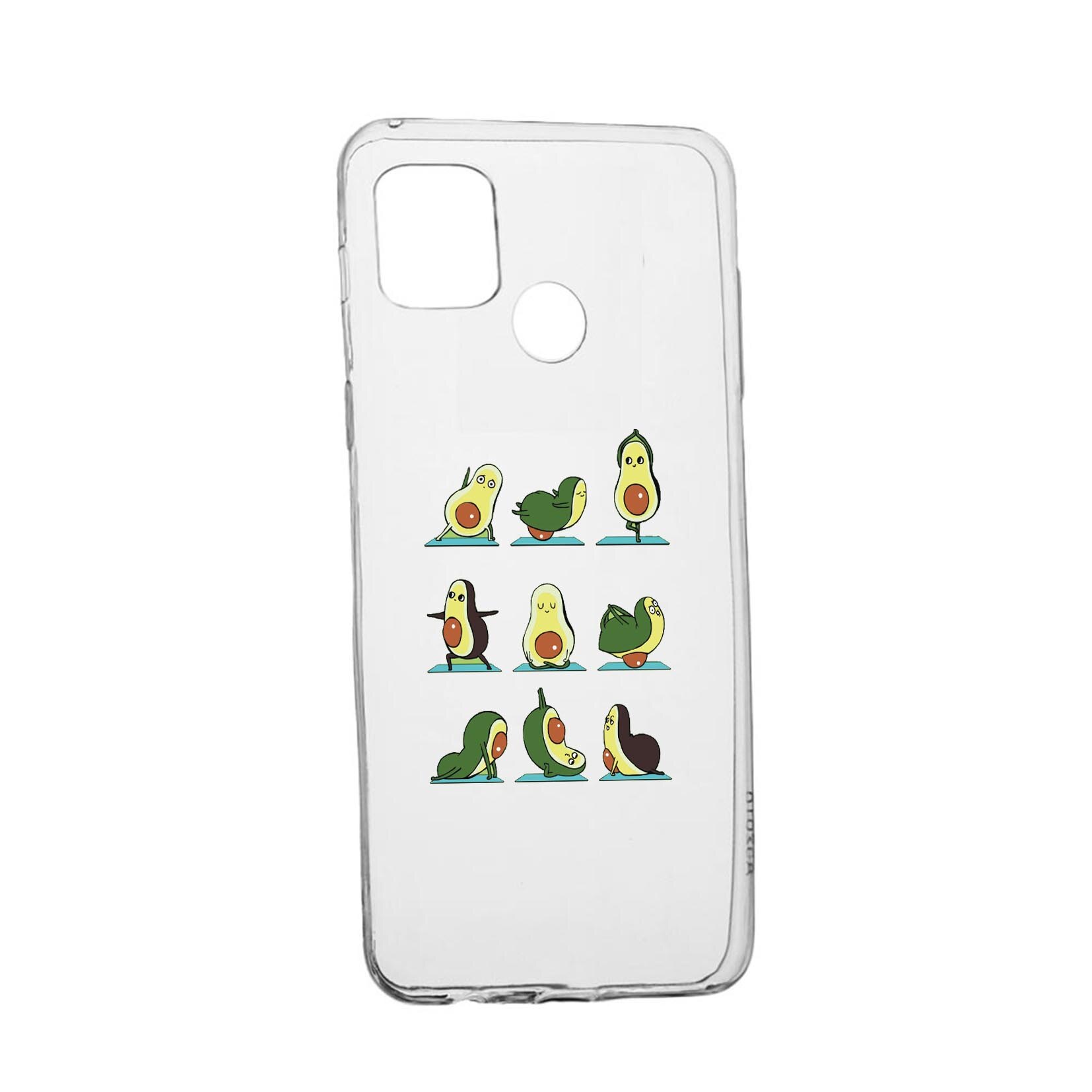 Husa Silicon Compatibila cu Realme 7i / Realme C12, Avocado Yoga, rezistenta la uzura, anti-alunecare, 752