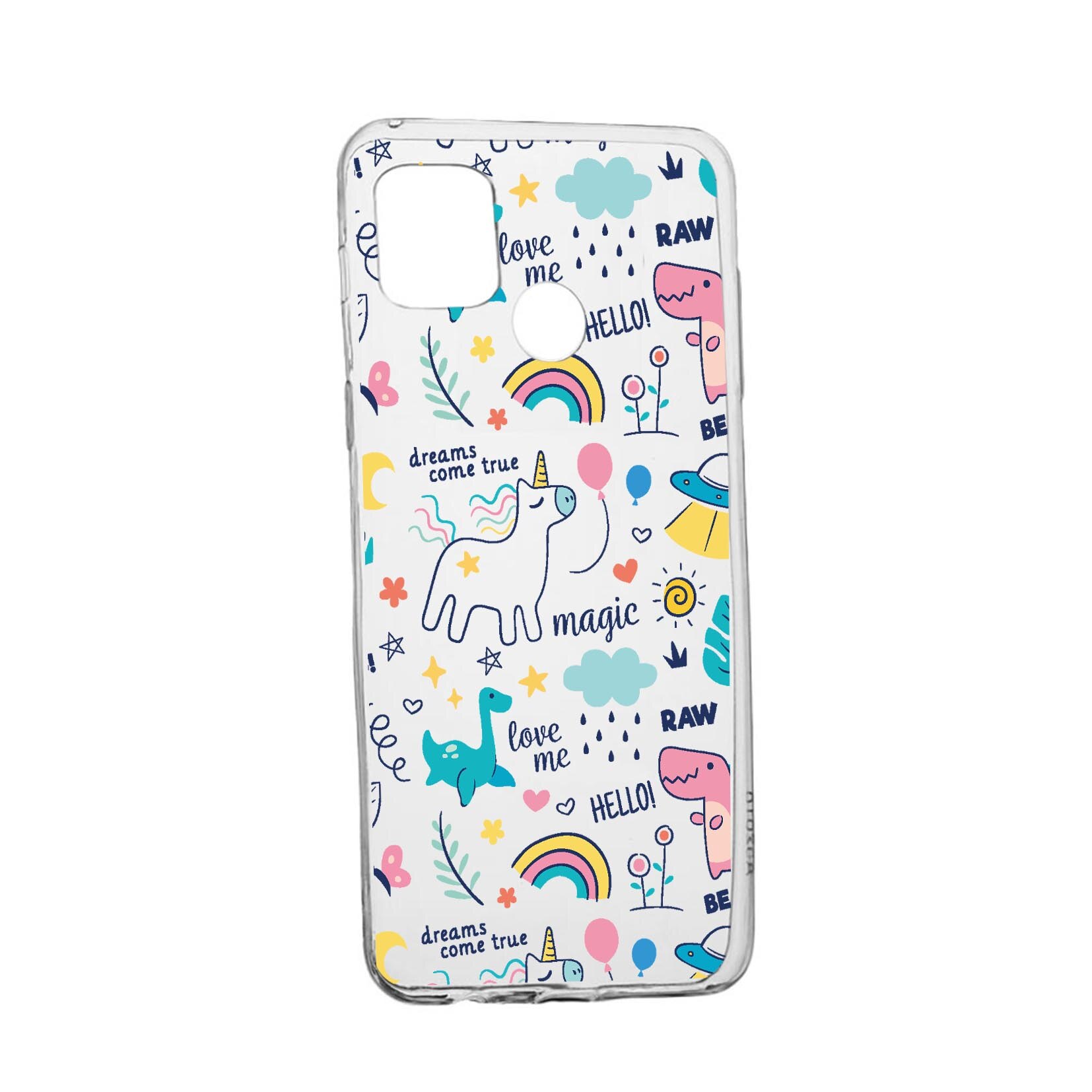 Husa Silicon Compatibila cu Realme 7i / Realme C12, Unicorn - Dreams Comes True, rezistenta la uzura, anti-alunecare, 759