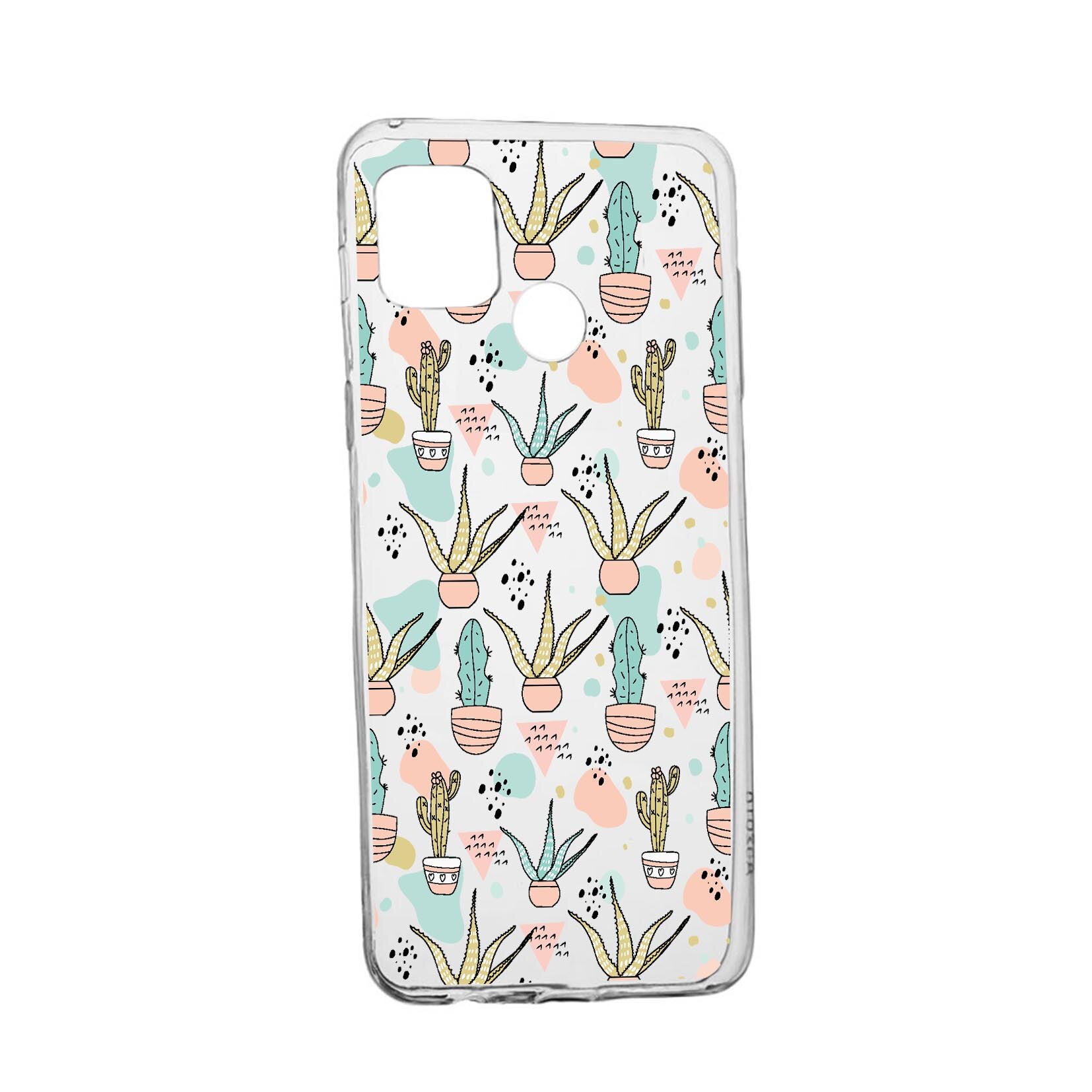 Husa Silicon Compatibila cu Realme 7i / Realme C12, Cactus, rezistenta la uzura, anti-alunecare, 774