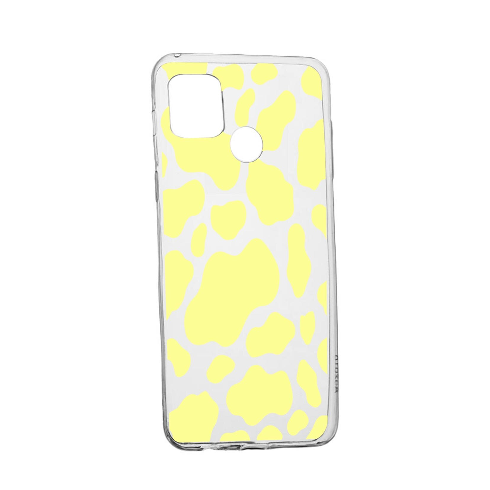 Husa Silicon Compatibila cu Realme 7i / Realme C12, Yellow Cow, rezistenta la uzura, anti-alunecare, 787