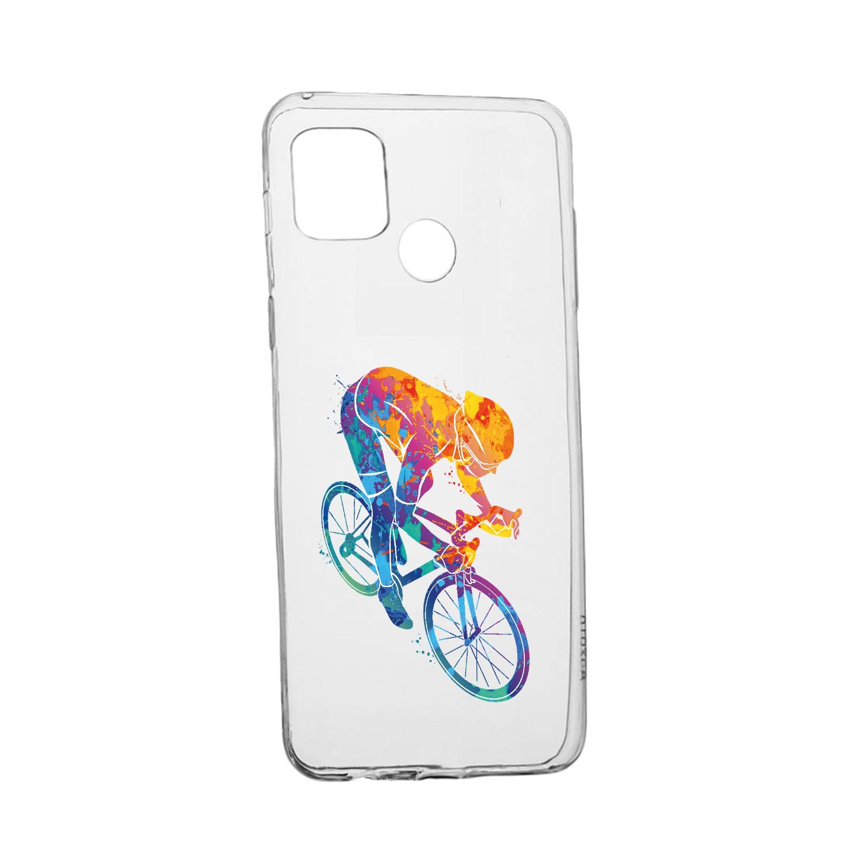 Husa Silicon Compatibila cu Realme 7i / Realme C12, Cyclist Colorful, rezistenta la uzura, anti-alunecare, 793