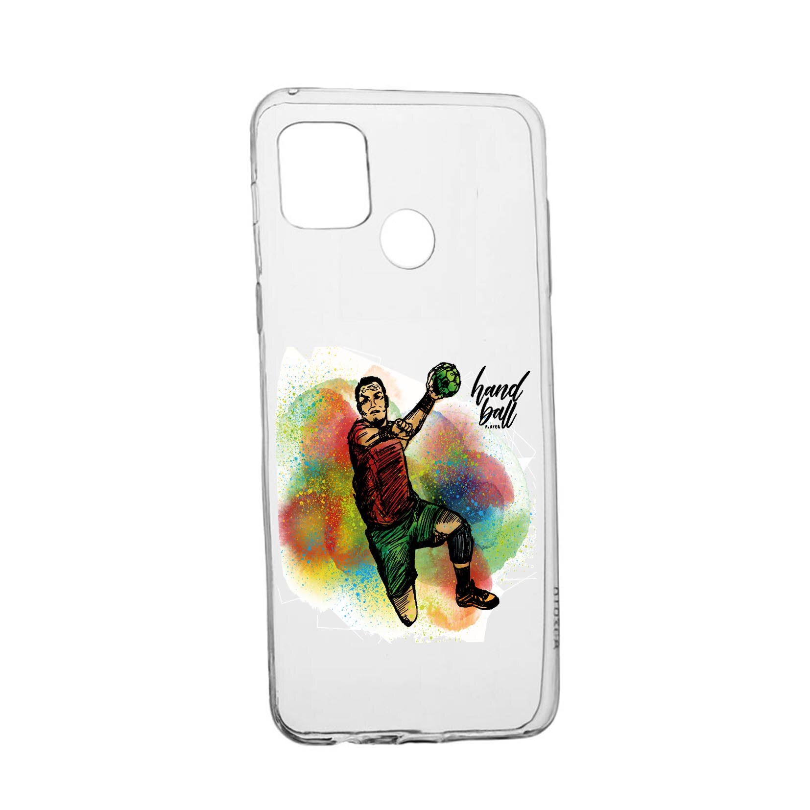 Husa Silicon Compatibila cu Realme 7i / Realme C12, Handball Player, rezistenta la uzura, anti-alunecare, 801