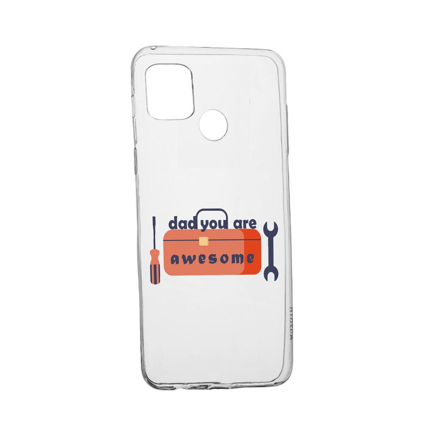 Husa Silicon Compatibila cu Realme 7i / Realme C12, Awesome Dad, rezistenta la uzura, anti-alunecare, 794