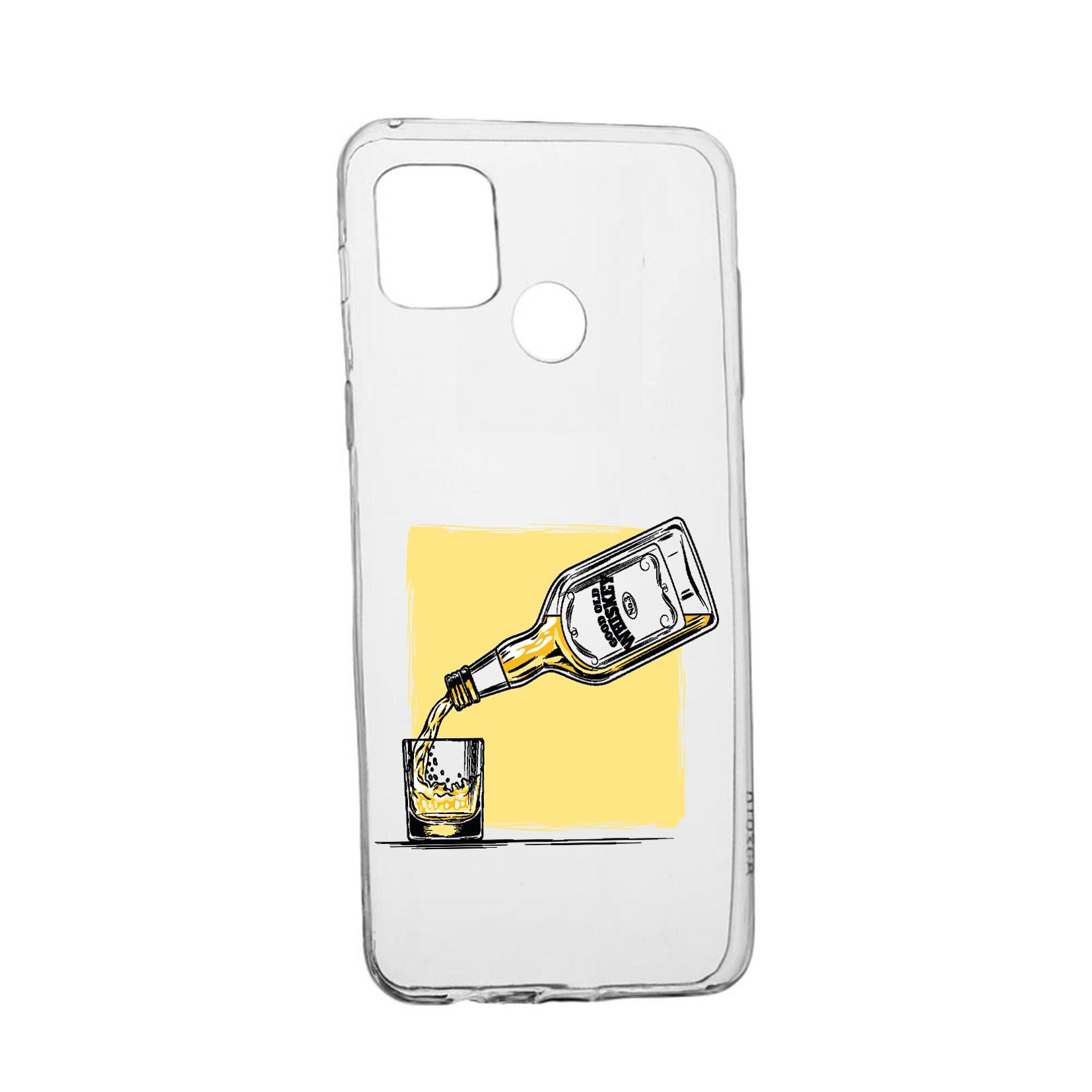 Husa Silicon Compatibila cu Realme 7i / Realme C12, Whiskey, rezistenta la uzura, anti-alunecare, 805