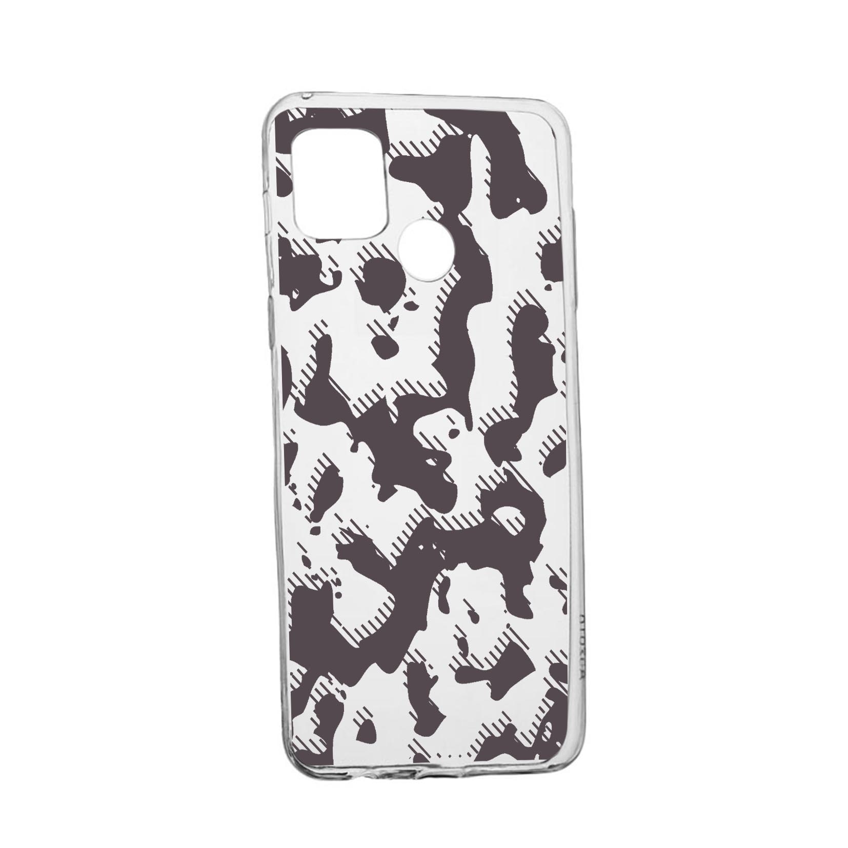 Husa Silicon Compatibila cu Realme 7i / Realme C12, Gray Camouflage, rezistenta la uzura, anti-alunecare, 810