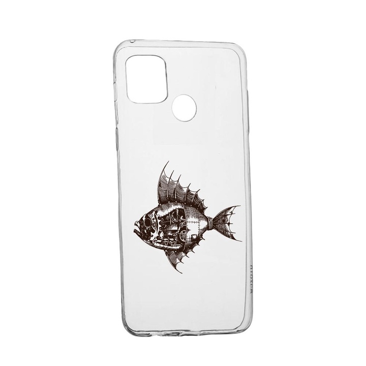 Силиконов калъф Unique за Realme 7i (Global), Fish, Transparent TR 825