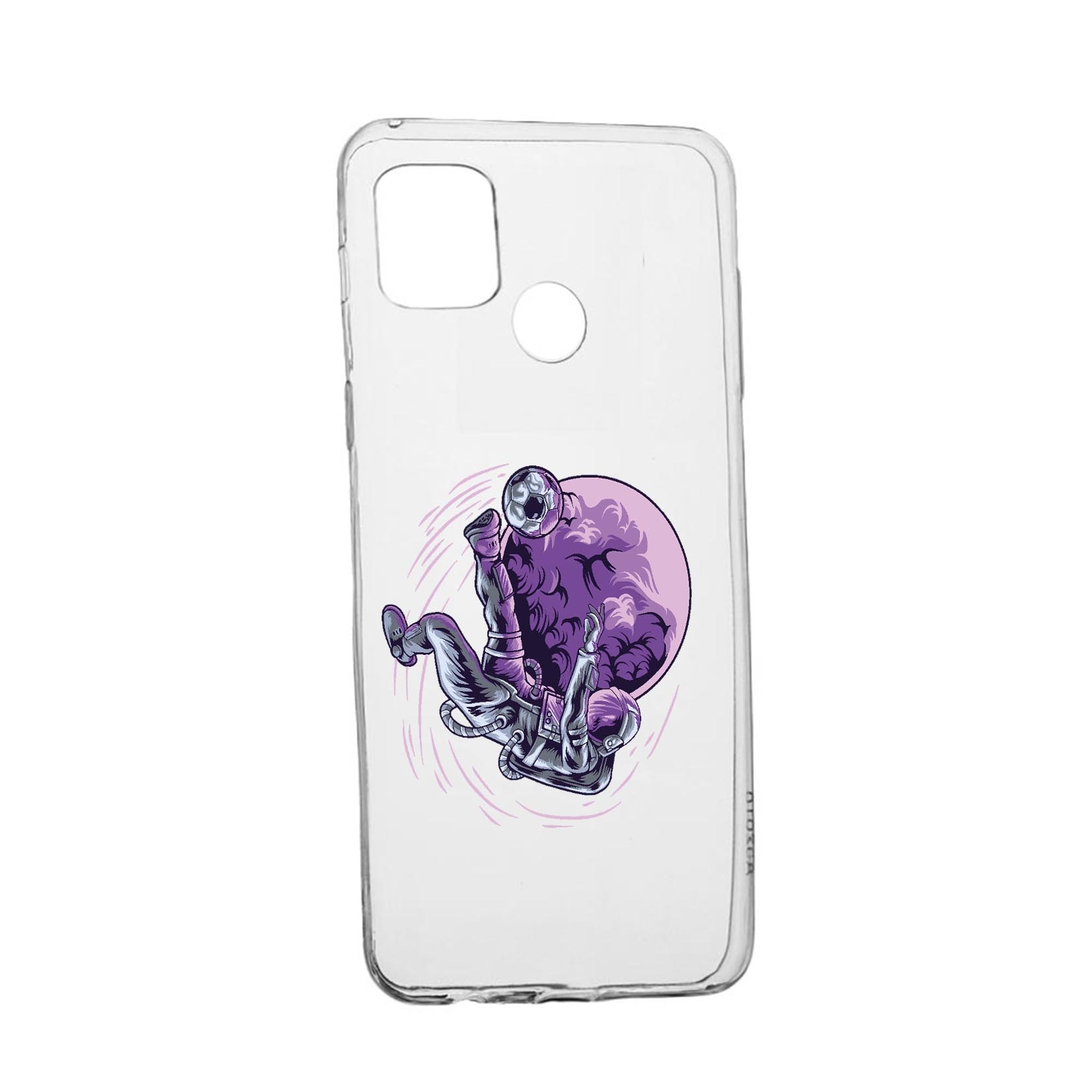 Husa Silicon Compatibila cu Realme 7i / Realme C12, Astronaut Football, rezistenta la uzura, anti-alunecare, 833