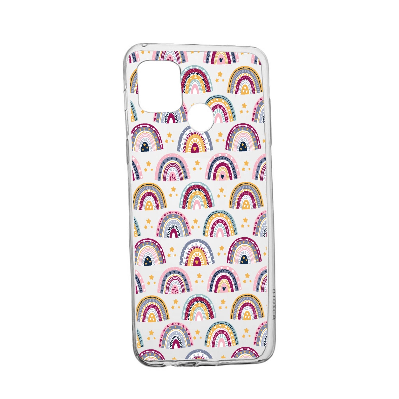 Husa Silicon Compatibila cu Realme 7i / Realme C12, Rainbow Hand Drawn, rezistenta la uzura, anti-alunecare, 839
