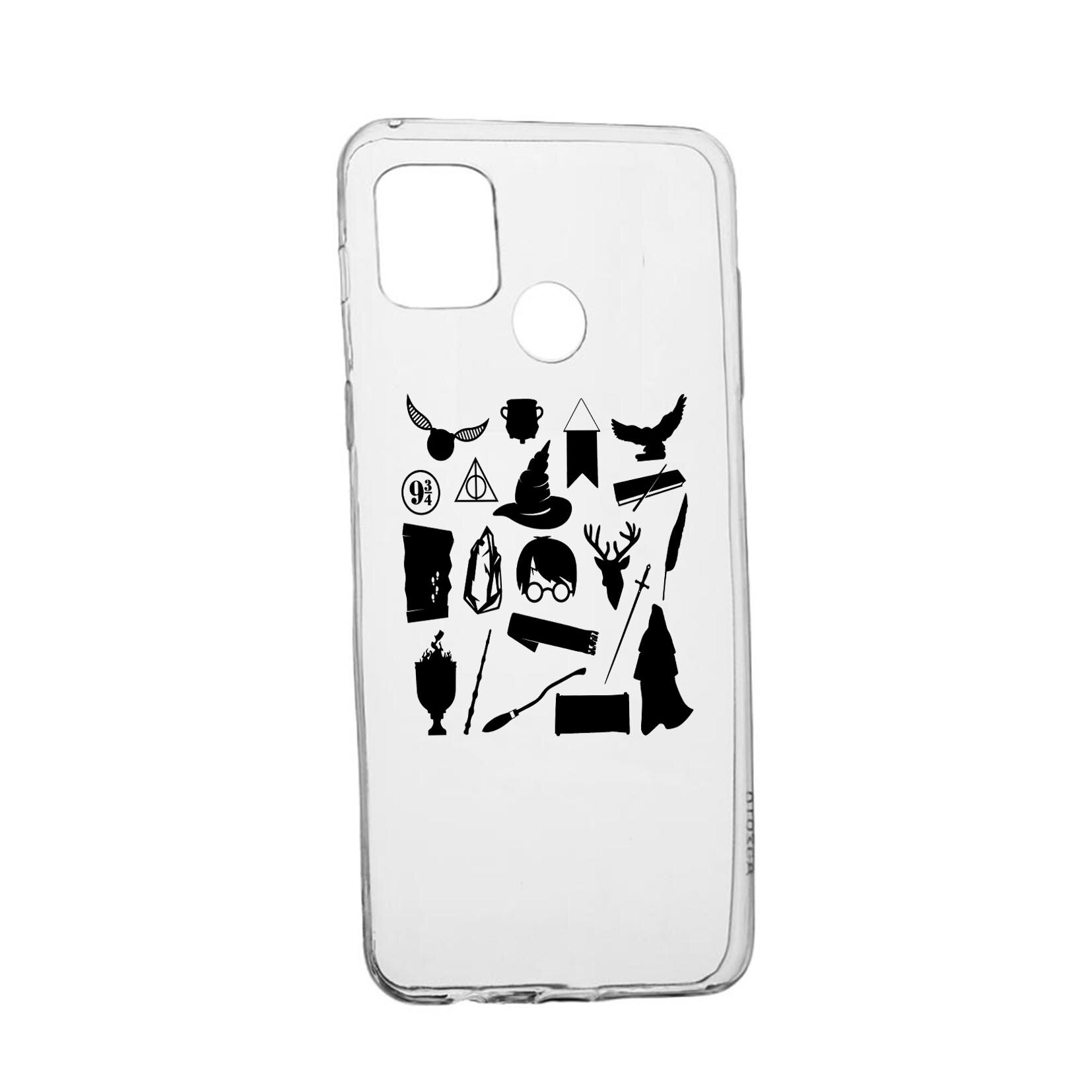 Husa Silicon Compatibila cu Realme 7i / Realme C12, Harry Potter Symbols, rezistenta la uzura, anti-alunecare, 866