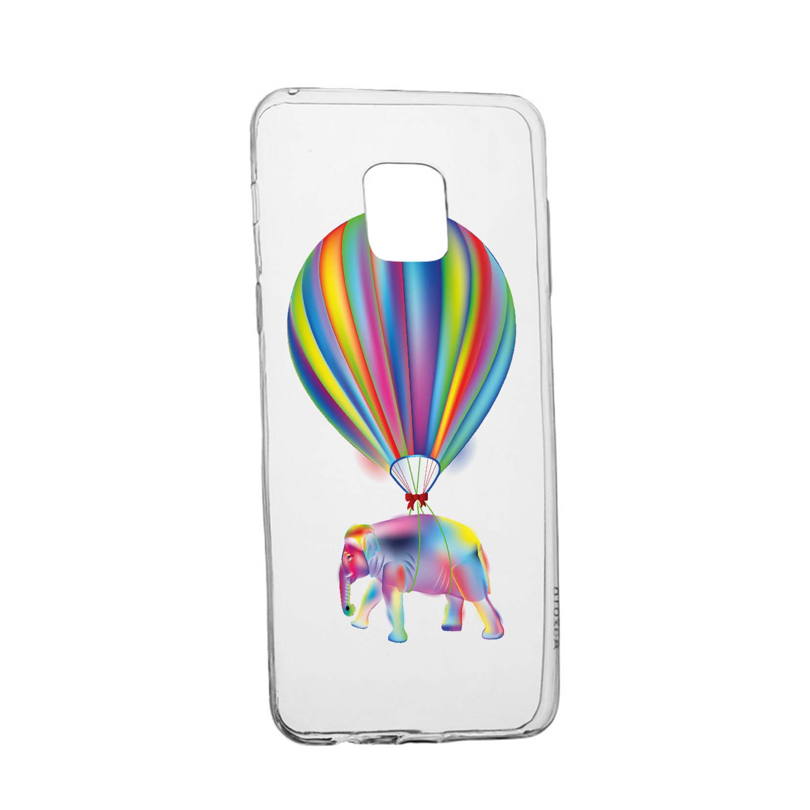 Husa Silicon Compatibila cu Nokia XR20, Rainbow Elefant, rezistenta la uzura, anti-alunecare, 767