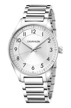 CALVIN KLEIN - Rozsdamentes acél karóra logós részletekkel, Ezüstszín