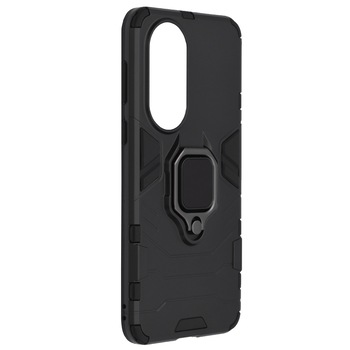 Husa de protectie cu inel popsocket pentru Huawei P50 Pro, Negru, KOF-BBL3665 Husa de protectie cu inel popsocket pentru Huawei P50 Pro, Negru, KOF-BBL3665