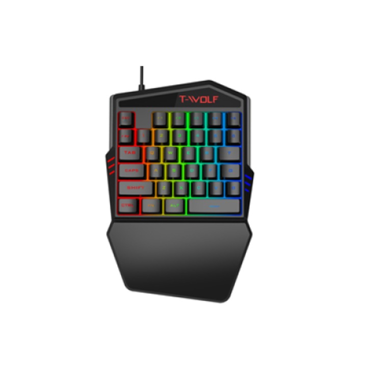 Tastatura gaming, RGB, Negru