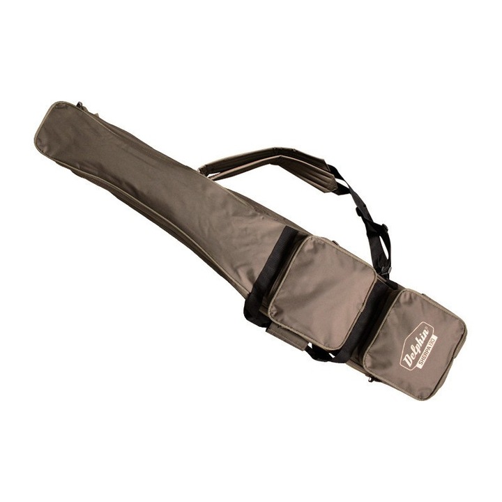Husa cu 2.5 compartimente pentru lansete pescuit, Delphin, Model Sherpa Lungime 130cm