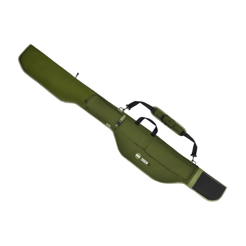 Husa cu 2 compartimente pentru Lansete pescuit, Delphin, Model Porta Plus Lungime 200cm