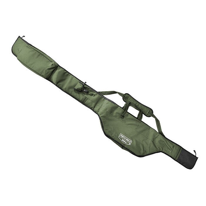 Husa cu 2 compartimente pentru lansete pescuit, Delphin, Model Porta Pocket cu buzunare adanci Lungime 165cm