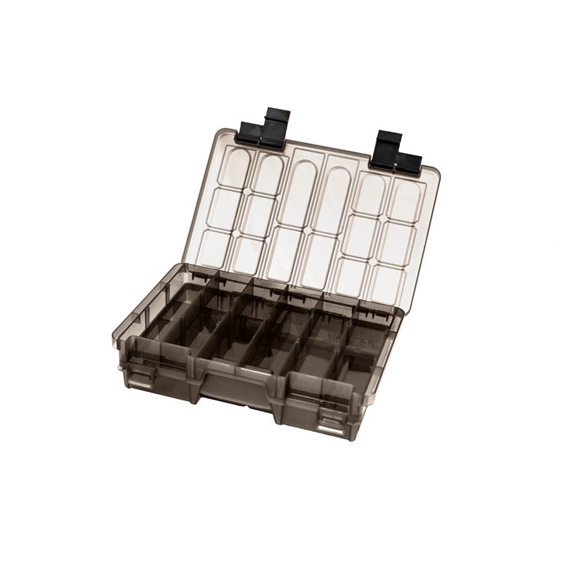Cutie dubla cu 11 compartimente pentru pescuit, Delphin, Model TBX Duo Clip Dimensiuni 274x180x63mm