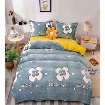 Lenjerie Pufoasa Cocolino 2 Fete, Cu elastic, 4 Piese, Pat 1 Persoana, Luck Days, LCJ1-23 Lenjerie Pufoasa Cocolino 2 Fete, Cu elastic, 4 Piese, Pat 1 Persoana, Luck Days, LCJ1-23