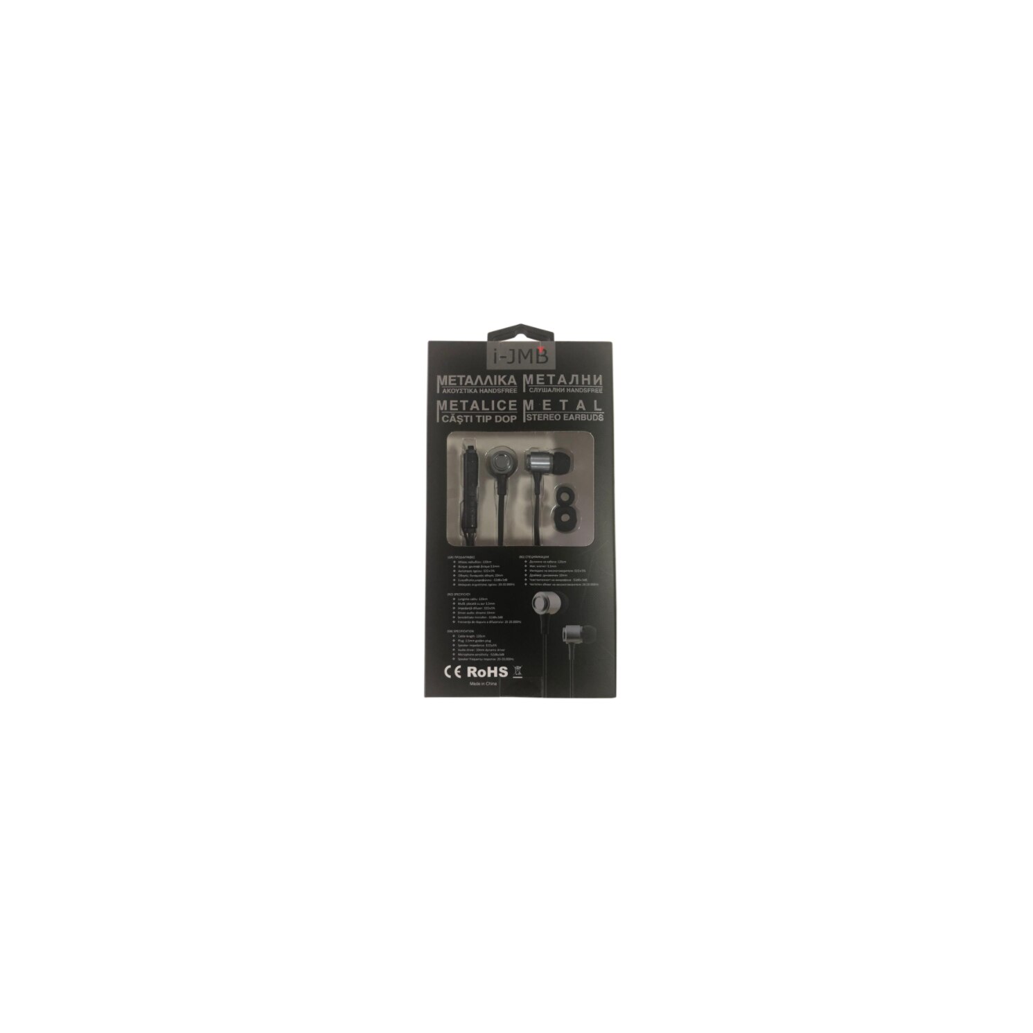 Casti cu volum control si microfon, Jack 3.5 mm, Negru Argintiu