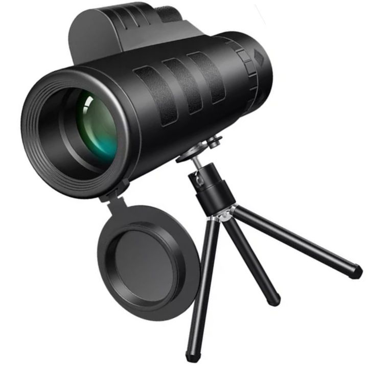 Telescop monocular 40x60 de mare putere, de inalta definitie, cu vedere nocturna, cu lumina scazuta, portabil in aer liber