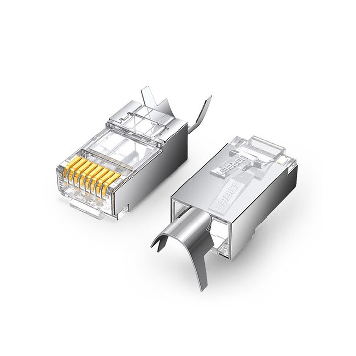 Кабел Ugreen, 10X, Modular Plug адаптер, RJ45, 8P8c, Cat, 6A, Cat 7, черен