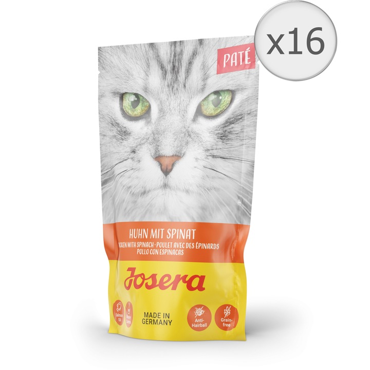 hrana umeda pentru pisici josera pate cu pui  spanac 16 x 85g imagen 1_2_
6