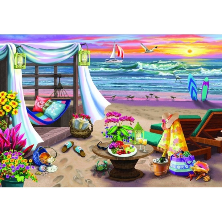 Fa puzzle Summertime XL, Wooden City, 750 db-os