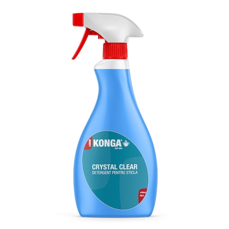 Detergent pentru geamuri, cu Parfum de Liliac, Crystal Clear 750ml, Uz Profesional