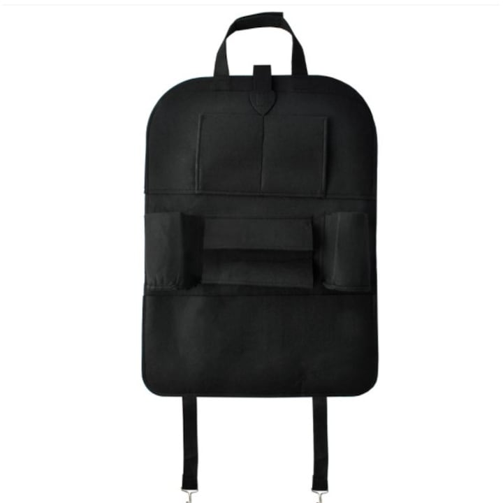 Organizator pentru scaun auto, Zola®, multifunctional, negru, 85x40cm