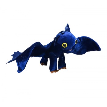 Jucarie de plus, How to Train Your Dragon, Toothless, Bleumarin, 50 cm Jucarie de plus, How to Train Your Dragon, Toothless, Bleumarin, 50 cm