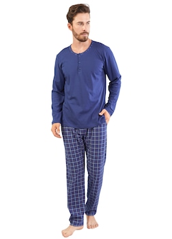 Pijama barbati Gazzaz by Vienetta, model Moonscape, bleumarin, Bleumarin Pijama barbati Gazzaz by Vienetta, model Moonscape, bleumarin, Bleumarin
