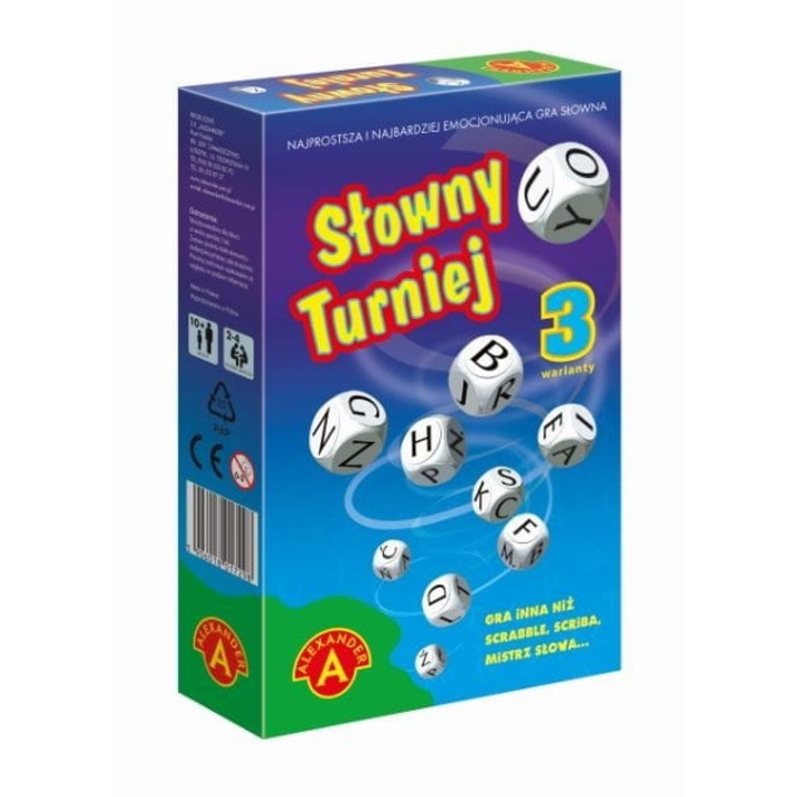 Társasjáték, Alexander Plays The Word Tournament, 10 év+, 2-4 játékos, Multicolor