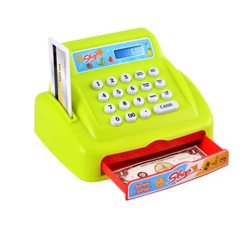 Casa de marcat cu scanner, card, cos de cumparaturi si accesorii Casa de marcat cu scanner, card, cos de cumparaturi si accesorii