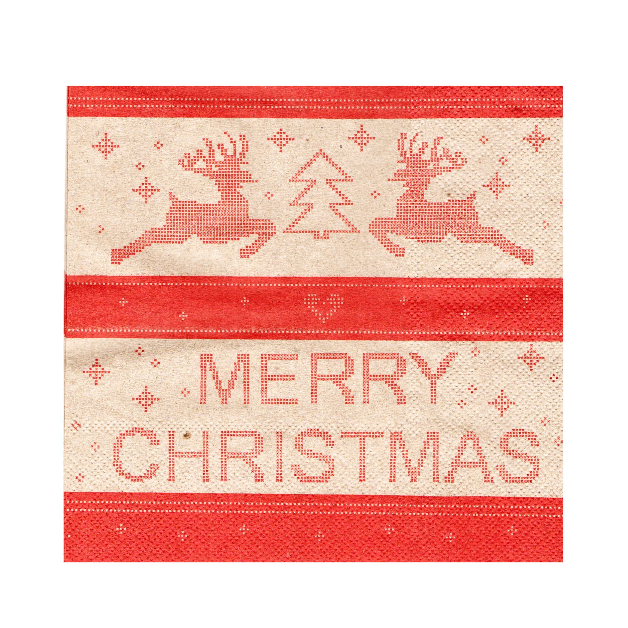 Pachet Servetele de Craciun Masa 20 buc Merry Christmas Reindeer