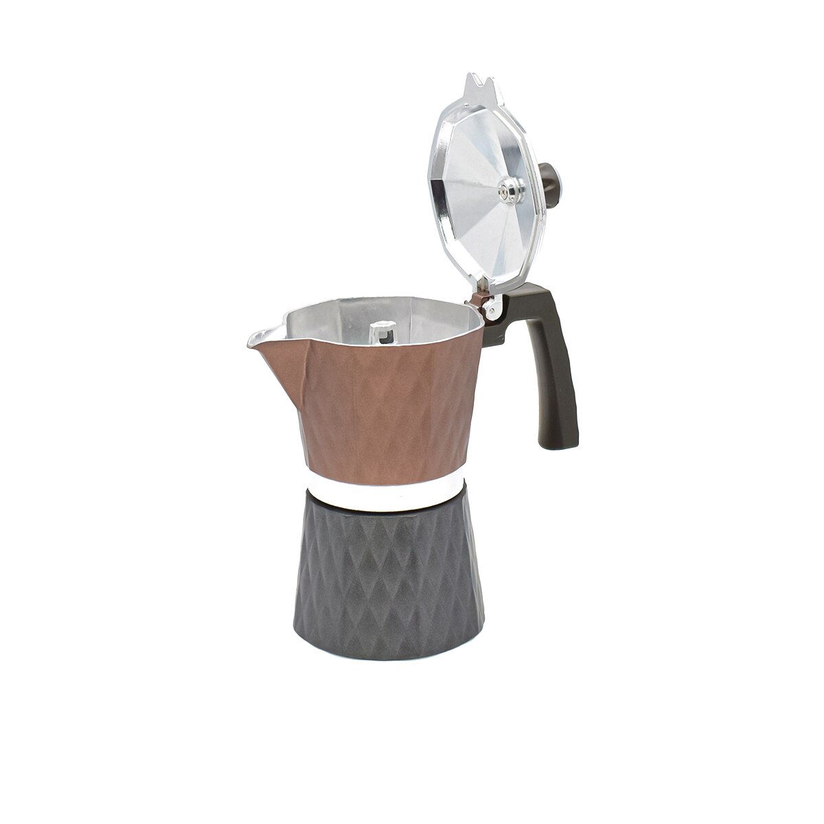 MOKA　6DMS✖︎15 8DMS✖︎3 Cafetiera MOKA, 3 cafele, D3406, Maro/Negru - eMAG.ro