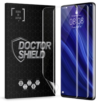 Set 2 Bucati, Folie Silicon Dr.Shield, Compatibil Huawei P30 Pro, Nano Repair, Protectie Profesionala Ecran, Full Cover Set 2 Bucati, Folie Silicon Dr.Shield, Compatibil Huawei P30 Pro, Nano Repair, Protectie Profesionala Ecran, Full Cover