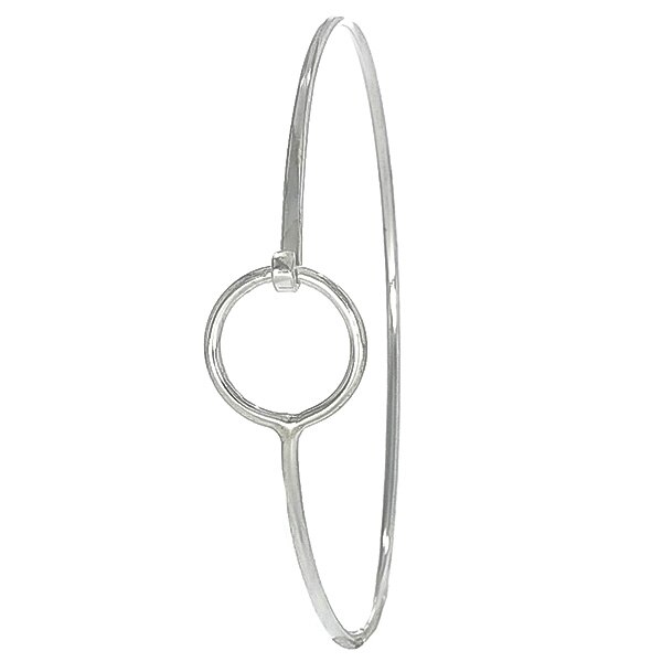 Bratara Argint Fixa cu Cerc, 6cm