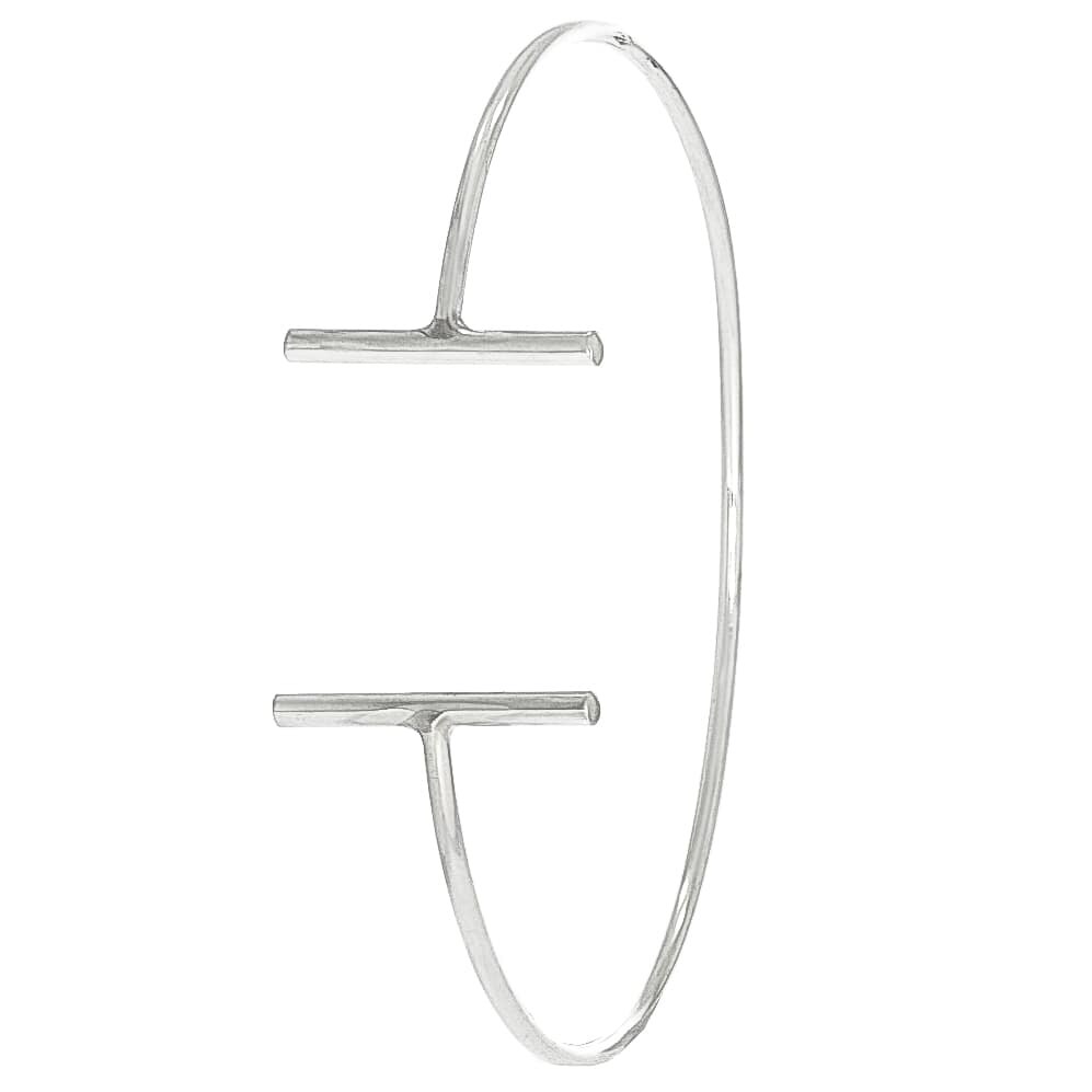 Bratara Argint Semi-Rigida Stil Minimalist, reglabila