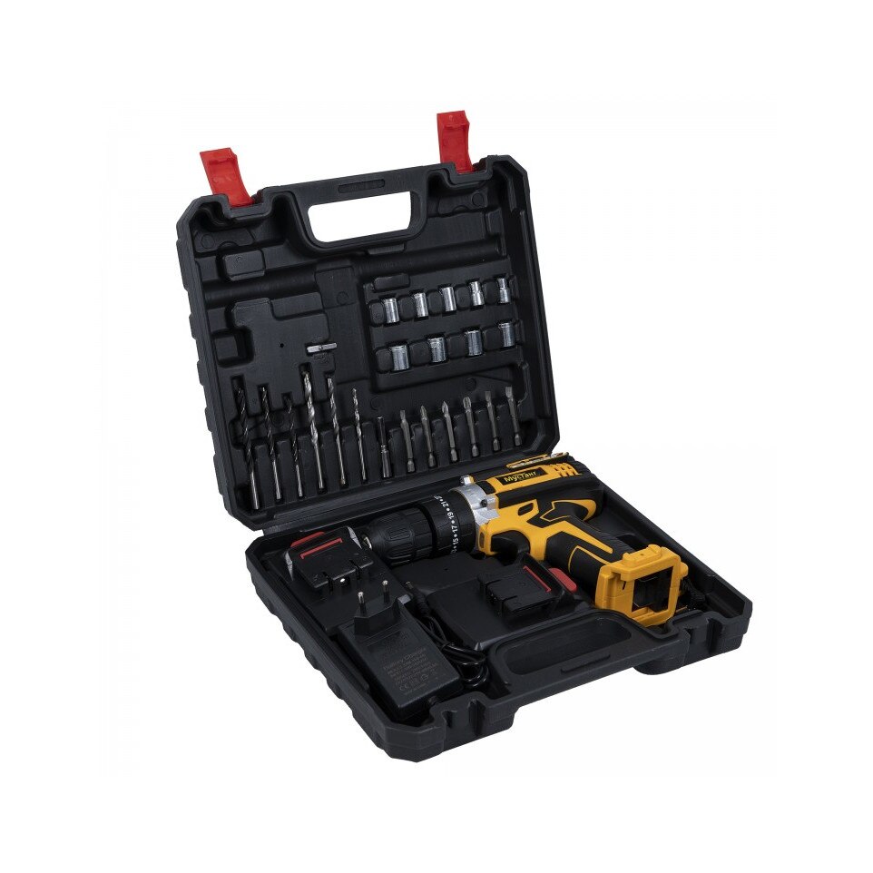 Autofiletanta DDT-CD005, Mustang , 2 acumulatori, 26 V, cu percutie, 27 de accesorii, 350/1350/3000 rpm