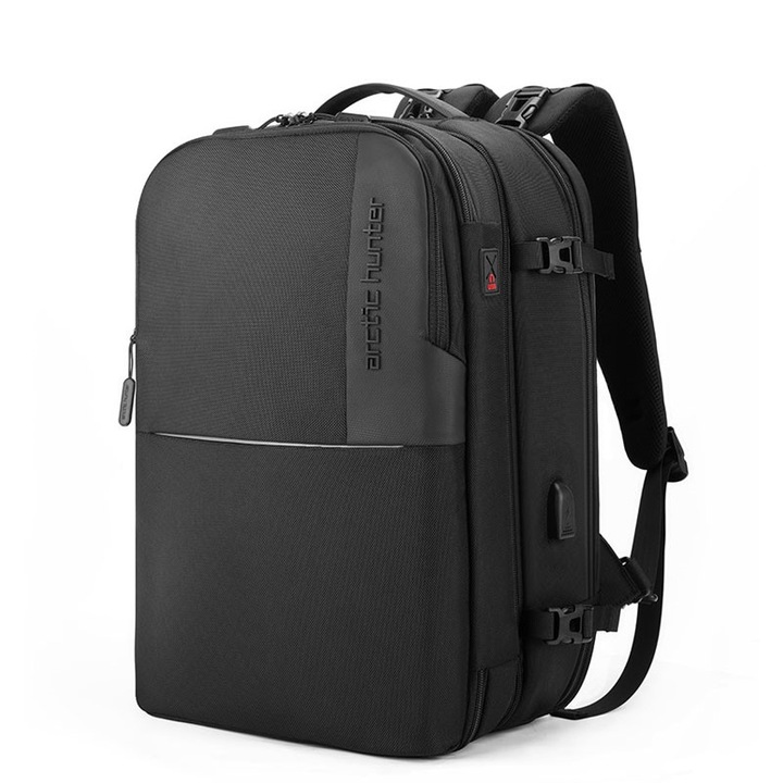 Rucsac laptop 17", business pentru calatorii, 2 in 1, impermeabil, Arctic Hunter, 45x30x22 cm, Negru