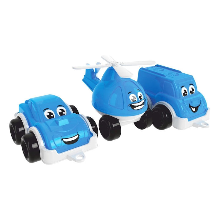 Комплект от 3 пластмасови коли - Transport mini TechnoK - 5804