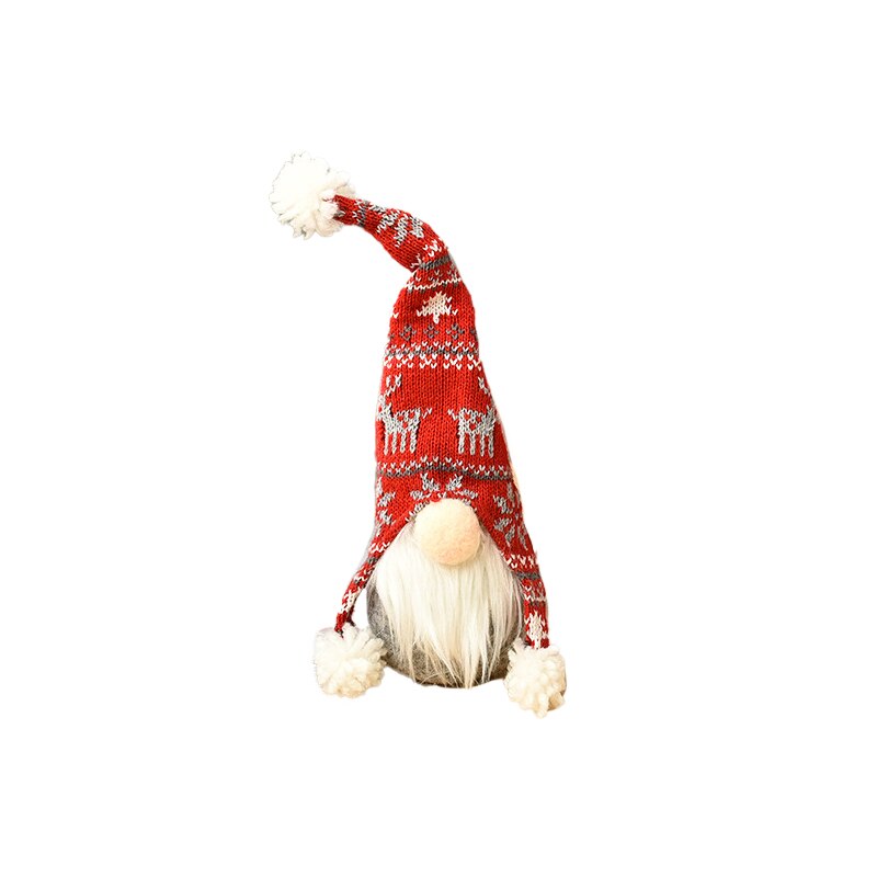 Elf, Gnom de plus de culoare gri cu barba - 25cm