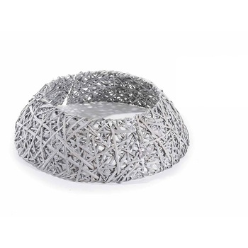 Cos decorativ din lemn pentru baza pomului de Craciun, argintiu, 60 x 18 cm Cos decorativ din lemn pentru baza pomului de Craciun, argintiu, 60 x 18 cm