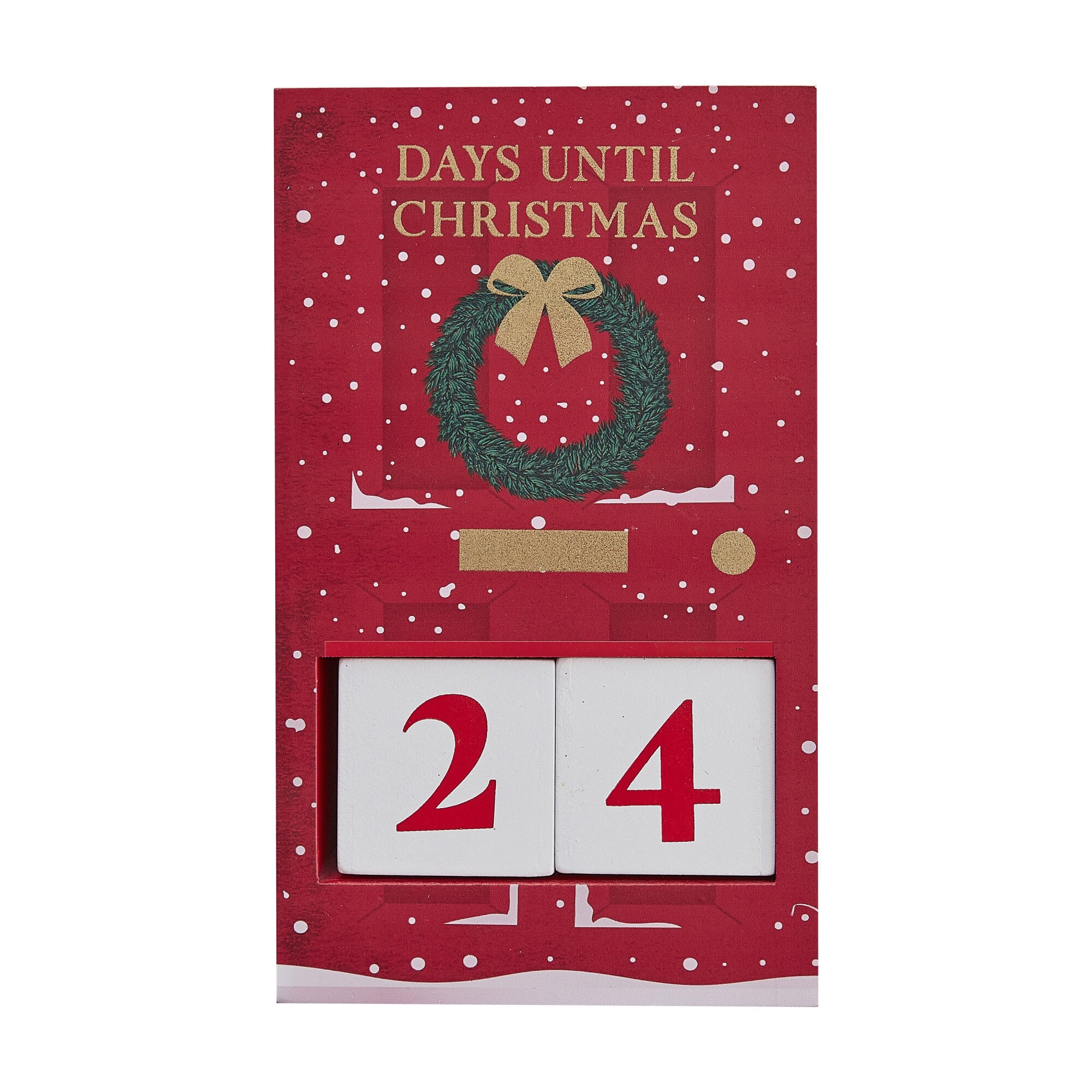 Calendar Advent Lemn, Multicolor, 15 cm